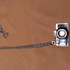 Camera 27" Necklace with lobster clasp